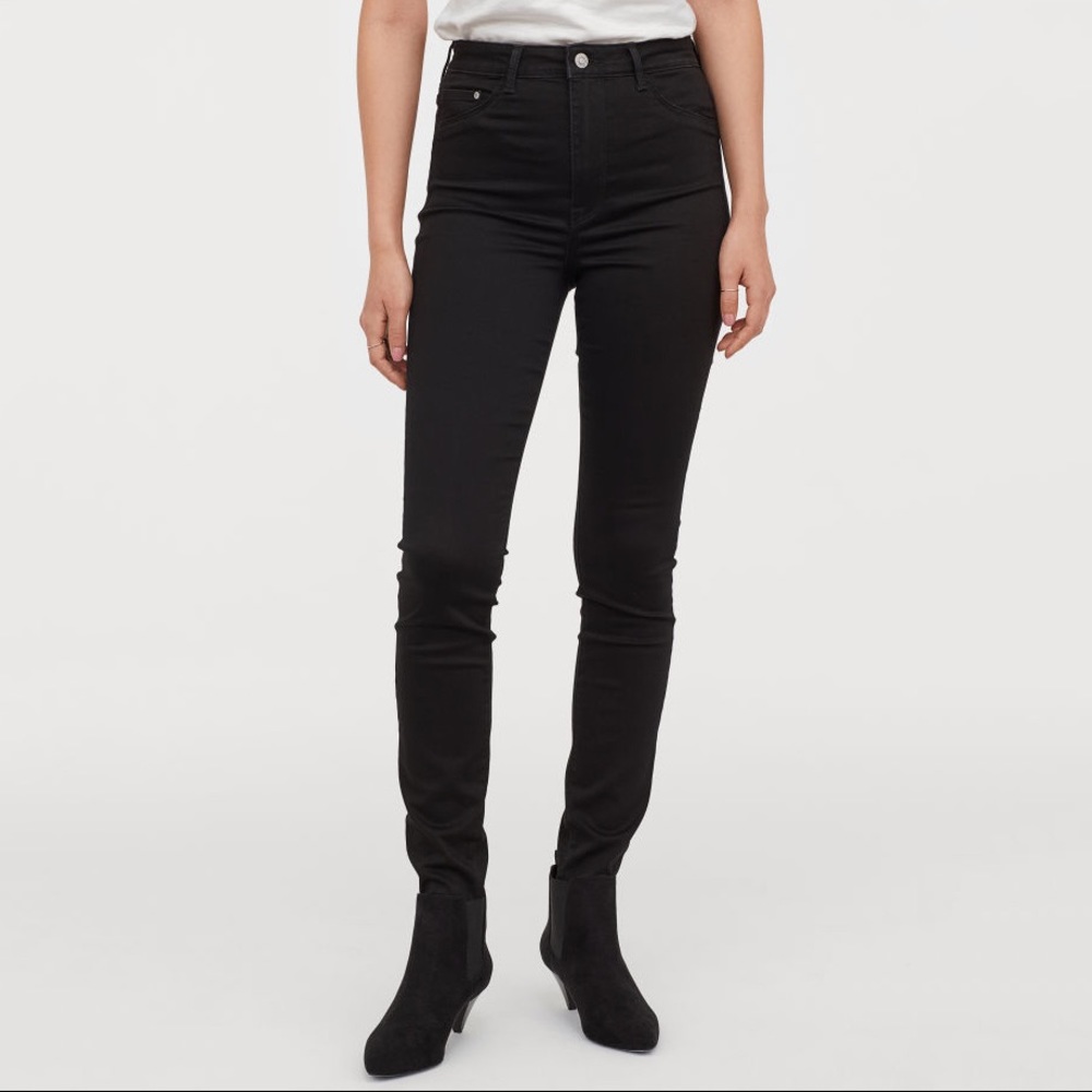 SUPER SKINNY HIGH-RISE JEANS (BLACK WASH)